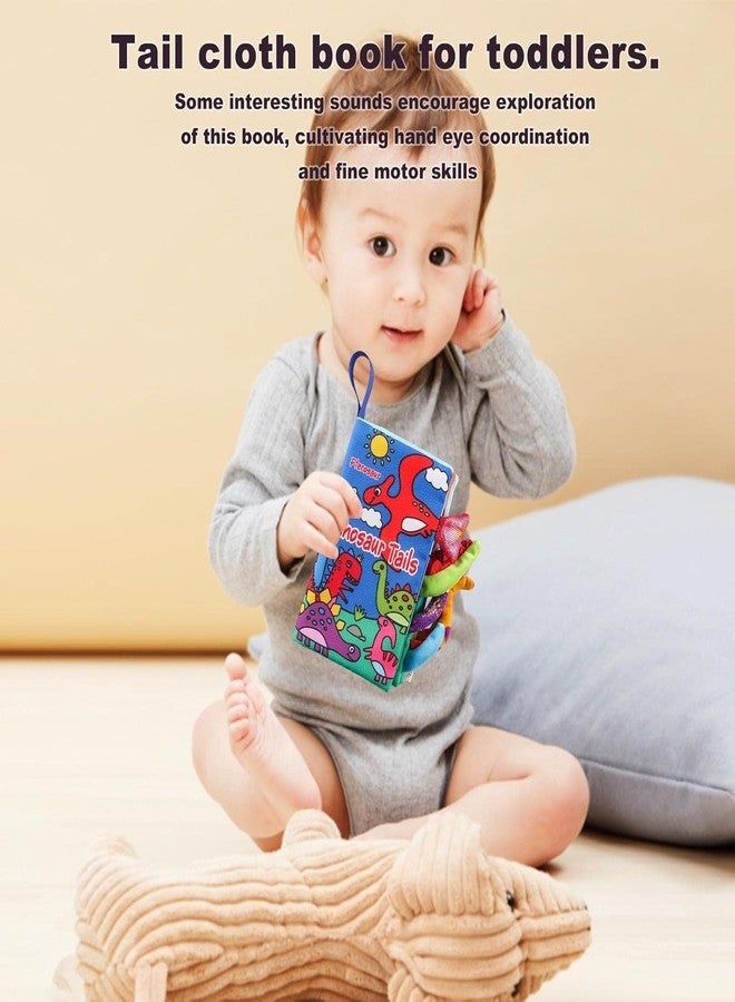 BeFunky Baby Fabric Book, Soft 3D Picture and Crinkle Sensory Toy for 0-12 Months, Montessori Learning for Boys and Girls (Dinosaur), Multicolor - Image 4